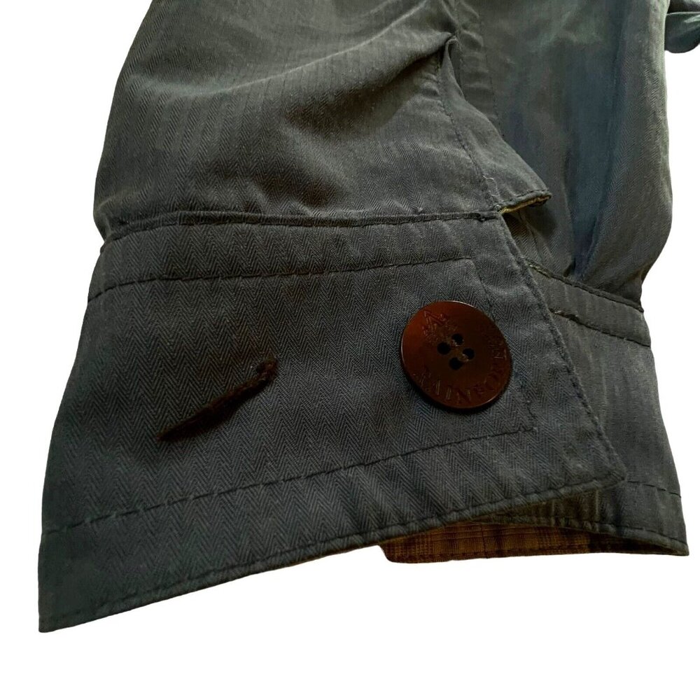 Rainforest Bomber Jacket Coat Chore  Reversible Large Tan Blue Pockets READ - Picture 13 of 13
